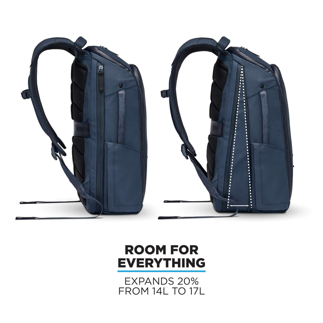 Nomatic Navy Backpack Expansion Zipper View#color_navy