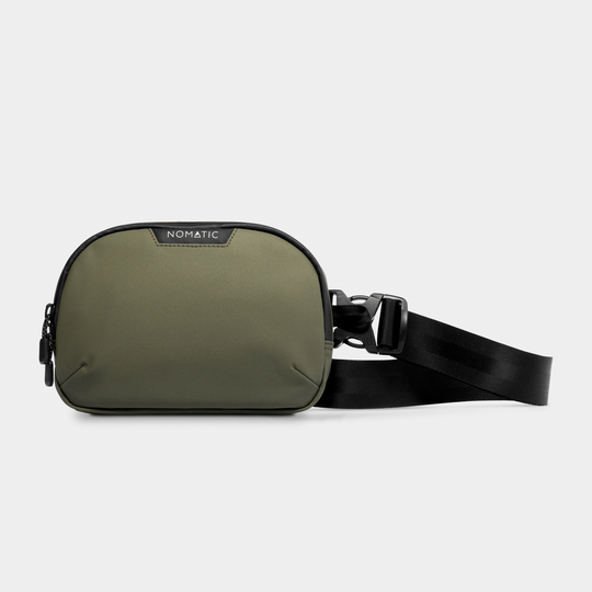 Nomatic Access Sling Olive Strap Front Side View#color_olive