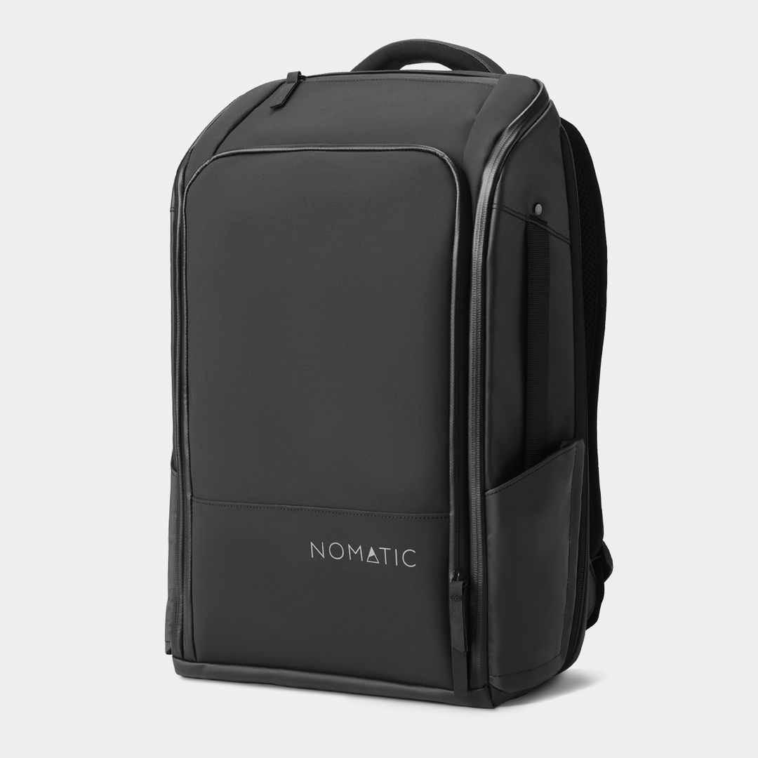 Nomatic Black Backpack Front Angle View#color_black