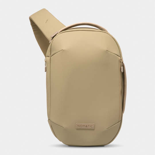 Nomatic Navigator RS Sling 10L Color:Sand Front Strap View#color_sand