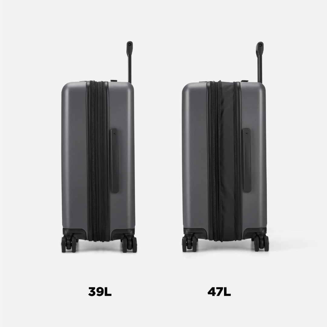 Comparison of extended vs normal capacity of the Method Luggage Carry-On
#color_moss