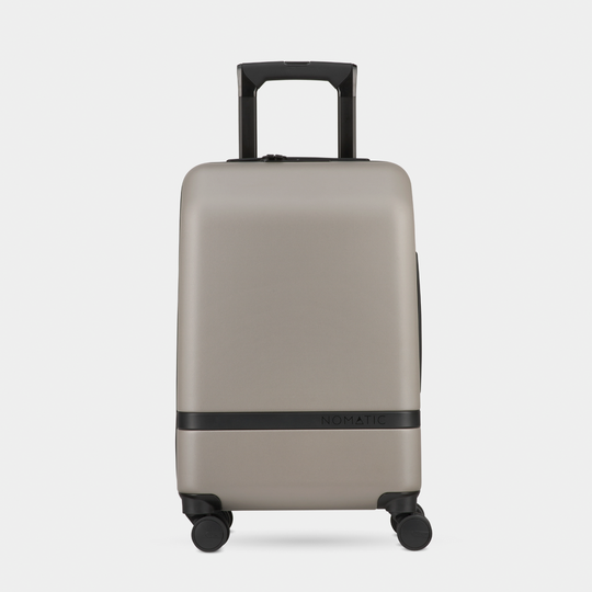 Nomatic Carry-On Classic Almond With Handle Front View#color_almond