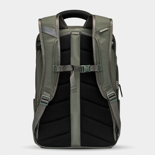 Nomatic Olive Travel Pack Back View#color_olive